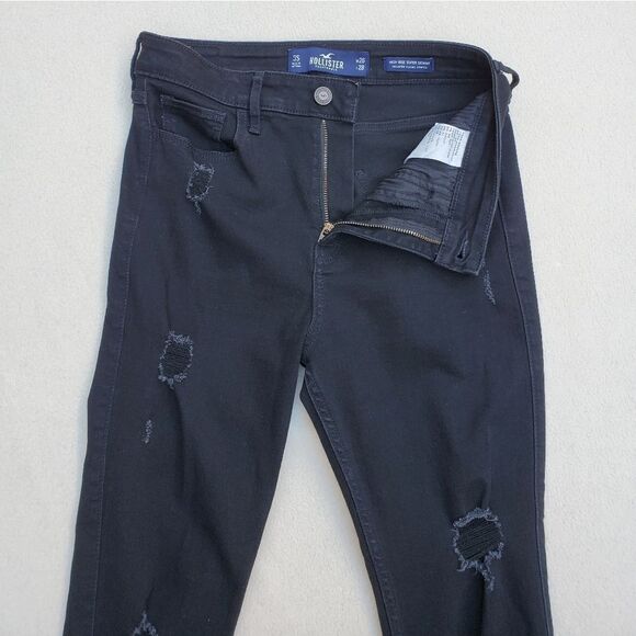 Hollister High Rise Super Skinny Classic Stretch Jeans Black Size 3S - Picture 3 of 8
